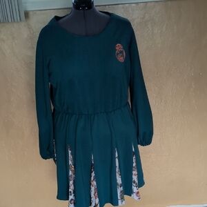 Disney *LIKE* Teal Long Sleeve Dress with Star Wars Accents